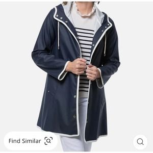Tyler Böe Navy Block Island Rain Coat NWT Size Medium